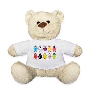 Small flock of sheep, funny sheep - Teddy Bear - white - Front