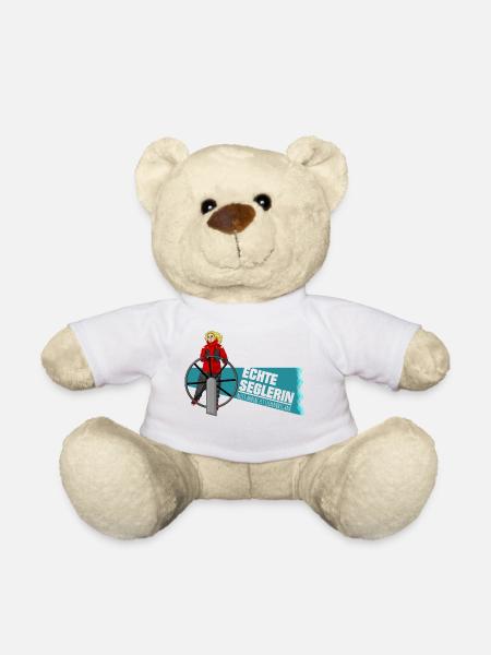 Echte Seglerin - Blond - Skipper - Segelschiff - Teddy - Weiß