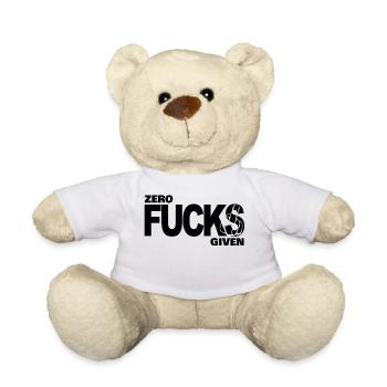 Zero fucks given - Teddy - Weiß - Vorne