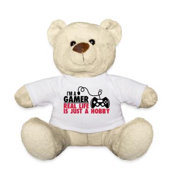 Je suis un joueur dans la vraie vie est juste un passe-temps - Nounours - blanc - Devant