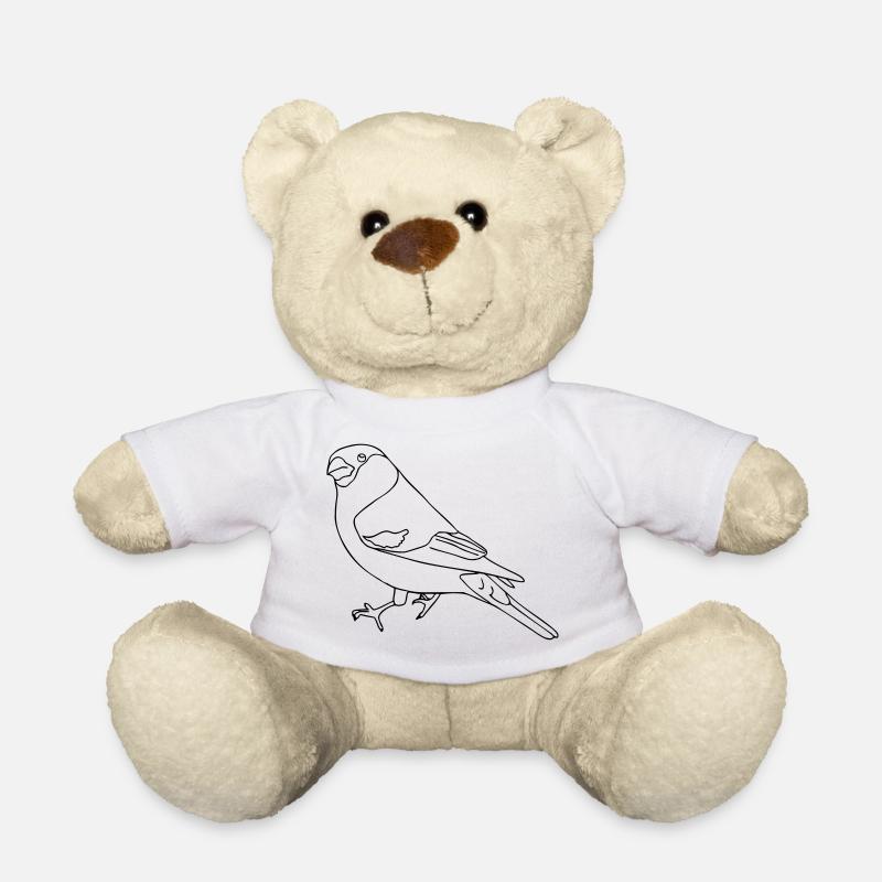 bullfinch - Teddy Bear - white