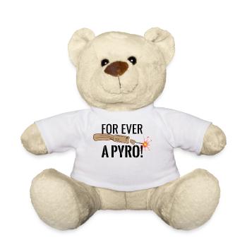A Pyro For Ever Black - Teddy Bear - white - Front