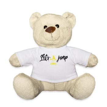 jumping trampolin girl jumpen jump Geschenk - Teddy - Weiß - Vorne