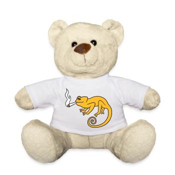 rauchen joint kiffen kiffer weed hanf cannabis dro - Teddy - Weiß - Vorne