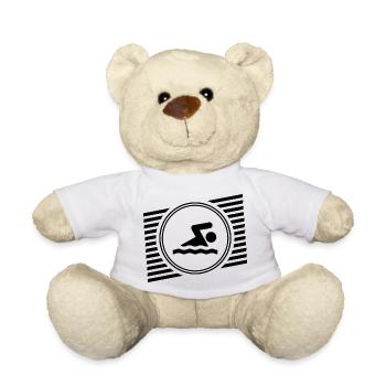 natation - Nounours - blanc - Devant