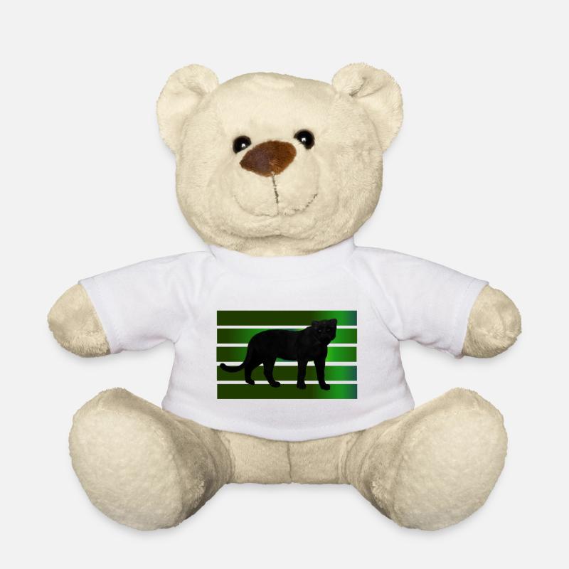 Schwarzer Panther - Teddy - Weiß