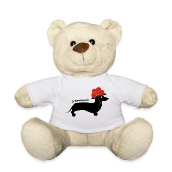 Schwarzwaldi mit schwarzer Schrift - Teddy - Weiß - Vorne