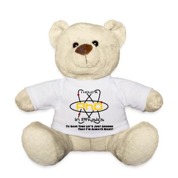 Doctor Physik PhD Geschenkidee Abschluss Physiker - Teddy - Weiß - Vorne