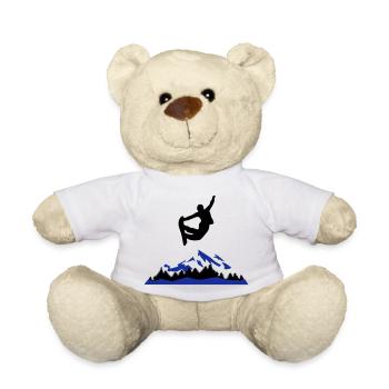 Snowboard, snowboarding - surf des neiges - Nounours - blanc - Devant