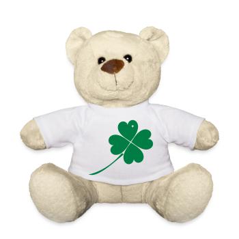 Herz-Kleeblatt - Teddy - Weiß - Vorne