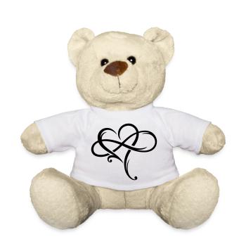 Infinity Sign Infinite Love Infinite Love Heart - Teddy Bear - white - Front
