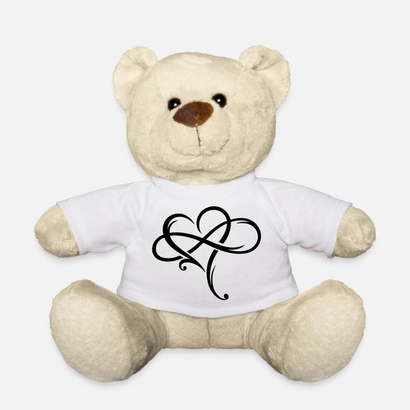 Signe de l'infini Amour infini Amour infini Amour - Nounours - blanc
