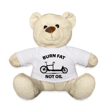 Burn Fat Not Oil 2 black - Teddy Bear - white - Front