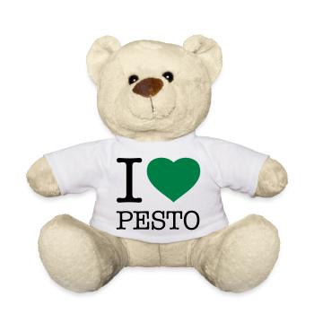 I LOVE PESTO Basilikum - Teddy - Weiß - Vorne