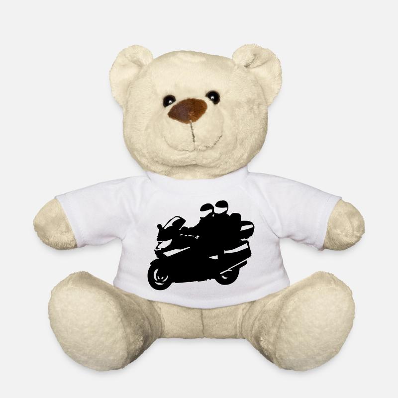 motorcycle tourer - Teddy Bear - white