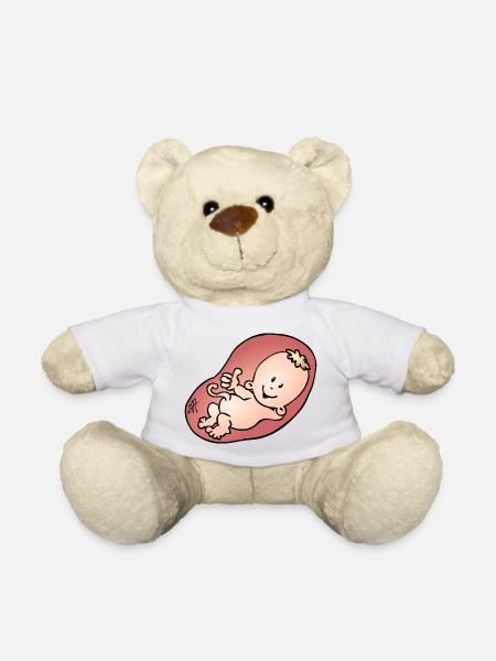 Pregnant - pregnancy - Teddy Bear - white
