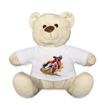 Motocross - Teddy Bear - white - Front