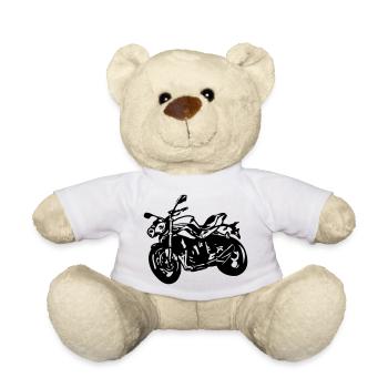 motorcycle Naked Bike Street Fighter - Teddy Bear - white - Front