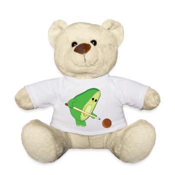 lawyer playing billiards - Teddy Bear - white - Front