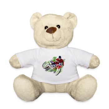 motocross - Teddy Bear - white - Front