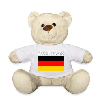 Deutschland Flagge - Teddy - Weiß - Vorne