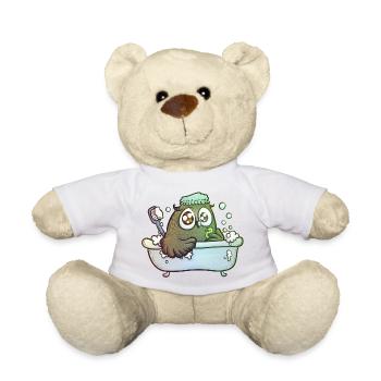 Eule in der Badewanne - Teddy - Weiß - Vorne