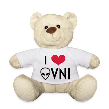 Ovni Ufo Extraterrestre Espace Geek Planète - Nounours - blanc - Devant