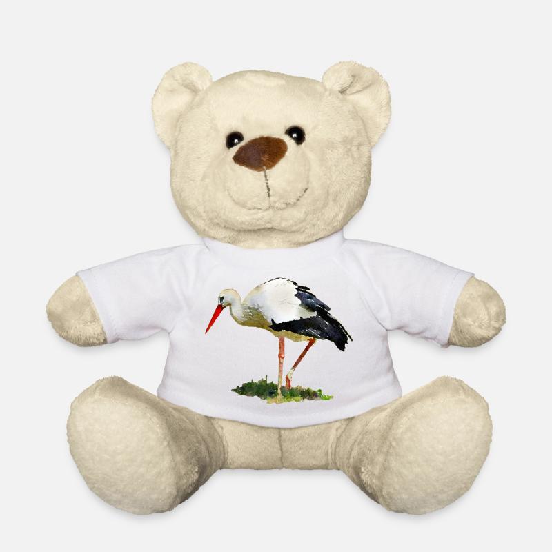 storch vogel - Teddy - Weiß