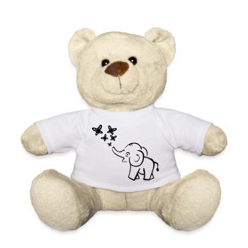 elephant - Teddy Bear - white - Front