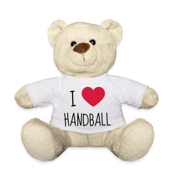 Handball Handballer Sport Sportif Athlète - Nounours - blanc - Devant