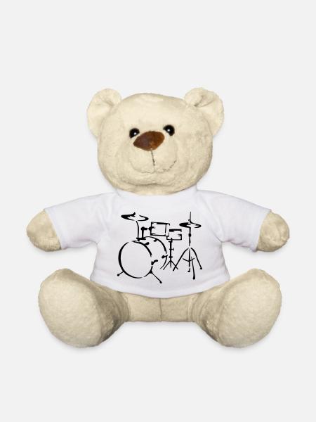 drum - Teddy Bear - white