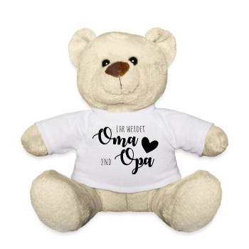 Ihr werdet Oma und Opa! - Teddy - Weiß - Vorne