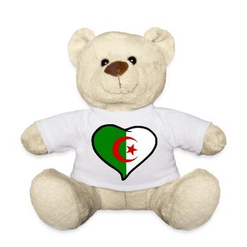 Drapeau Algérie - Nounours - blanc - Devant