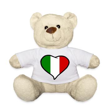 Italie drapeau - Nounours - blanc - Devant