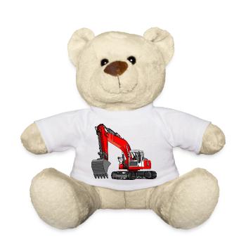 Pelle rouge - Nounours - blanc - Devant