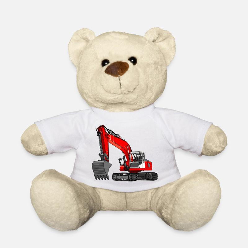 Bagger rot - Teddy - Weiß