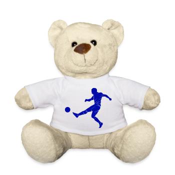 Football Free Time Gift Footballer - Teddy Bear - white - Front