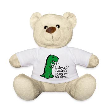 Le virus Corona éteint n'a pas pu éternuer dans son coude - Nounours - blanc - Devant