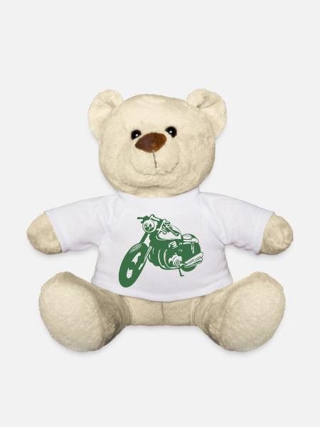 Green Cafe Racer - Cadeau - Idée - Nounours - blanc