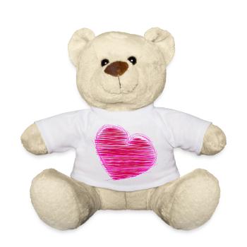 ICH LIEBE DICH. ICH LIEBE DICH. LIEBE. LIEBE. HERZ. - Teddy - Weiß - Vorne