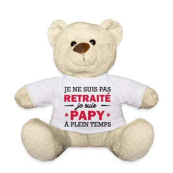 je ne suis pas retraité je suis papy à plein temps - Nounours - blanc - Devant