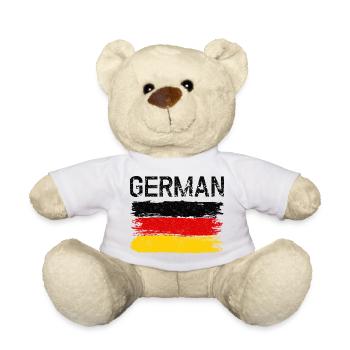 German Flag Brushstroke - Teddy Bear - white - Front