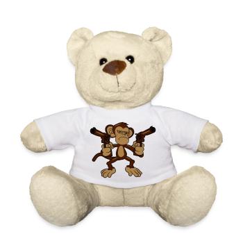 affe Pistolen Waffen - Teddy - Weiß - Vorne
