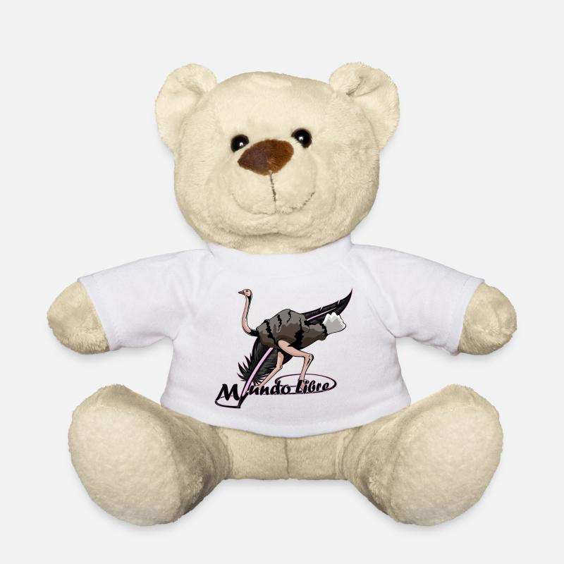 Oiseau d'autruche - Nounours - blanc