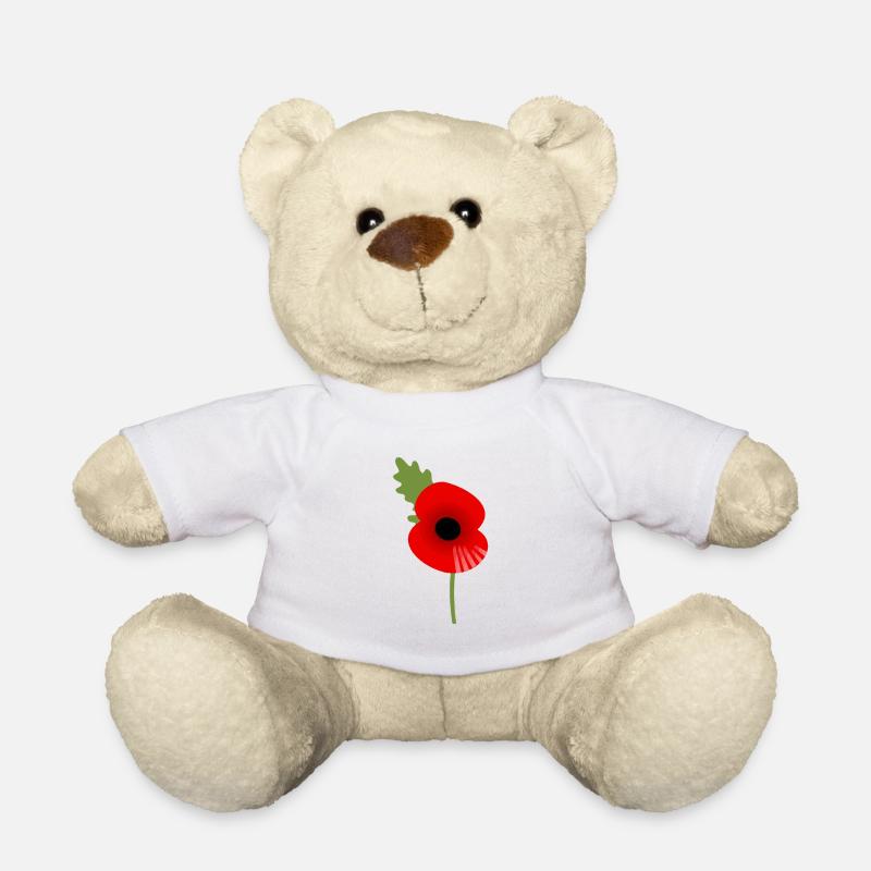 Mohn Tag der britischen Legion - Teddy - Weiß