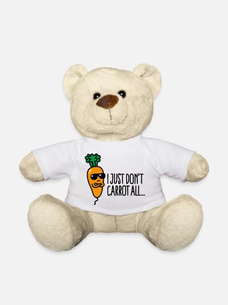I just don't carrot all Lustige Vegan Wortspie - Teddy - Weiß