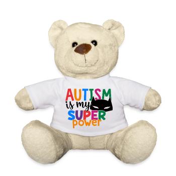 L’autisme est ma conscience colorée super-pouvoir - Nounours - blanc - Devant