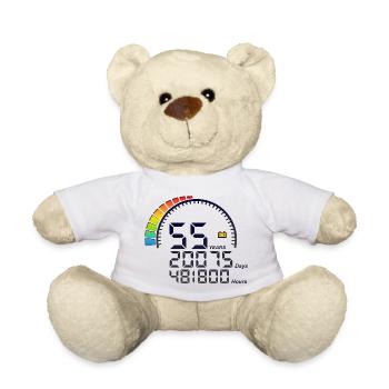 55 Jahre Jubiläum Thekentage Stunden - Teddy - Weiß - Vorne