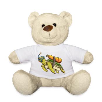Turtle scuba diver - Teddy Bear - white - Front