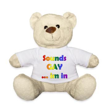 sounds gay in LGBTQ gay lesbian pride love - Teddy Bear - white - Front